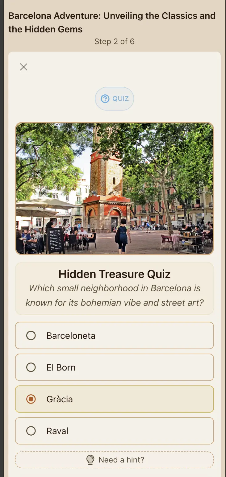 HedgeHunt app showing a location step